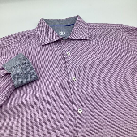 Bugatchi Mens  Long Sleeve Button Up Shirt Size 17 34/35 - Picture 1 of 8